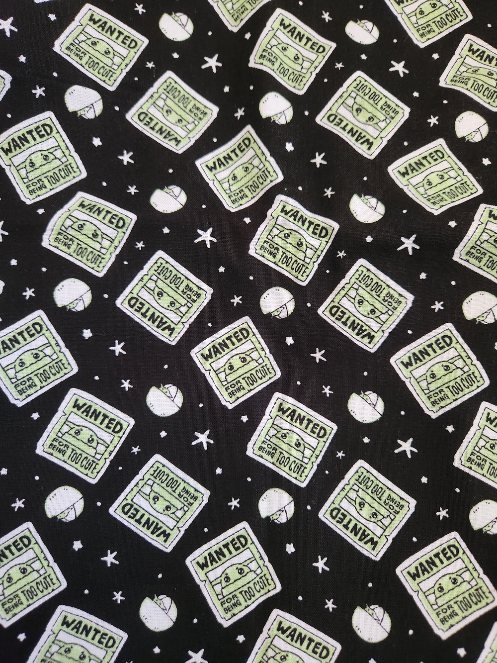 Fabric Star Wars Grogu Wanted For Being Too Cute The Mandalorian 1 Yard